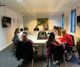 AUBG students meeting Ivano Di Carlo and discussion on EU-China relations, Policy Analyst European Policy Centre