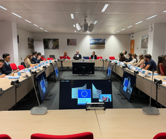 AUBG students visiting DG Near learning more about EU enlargement