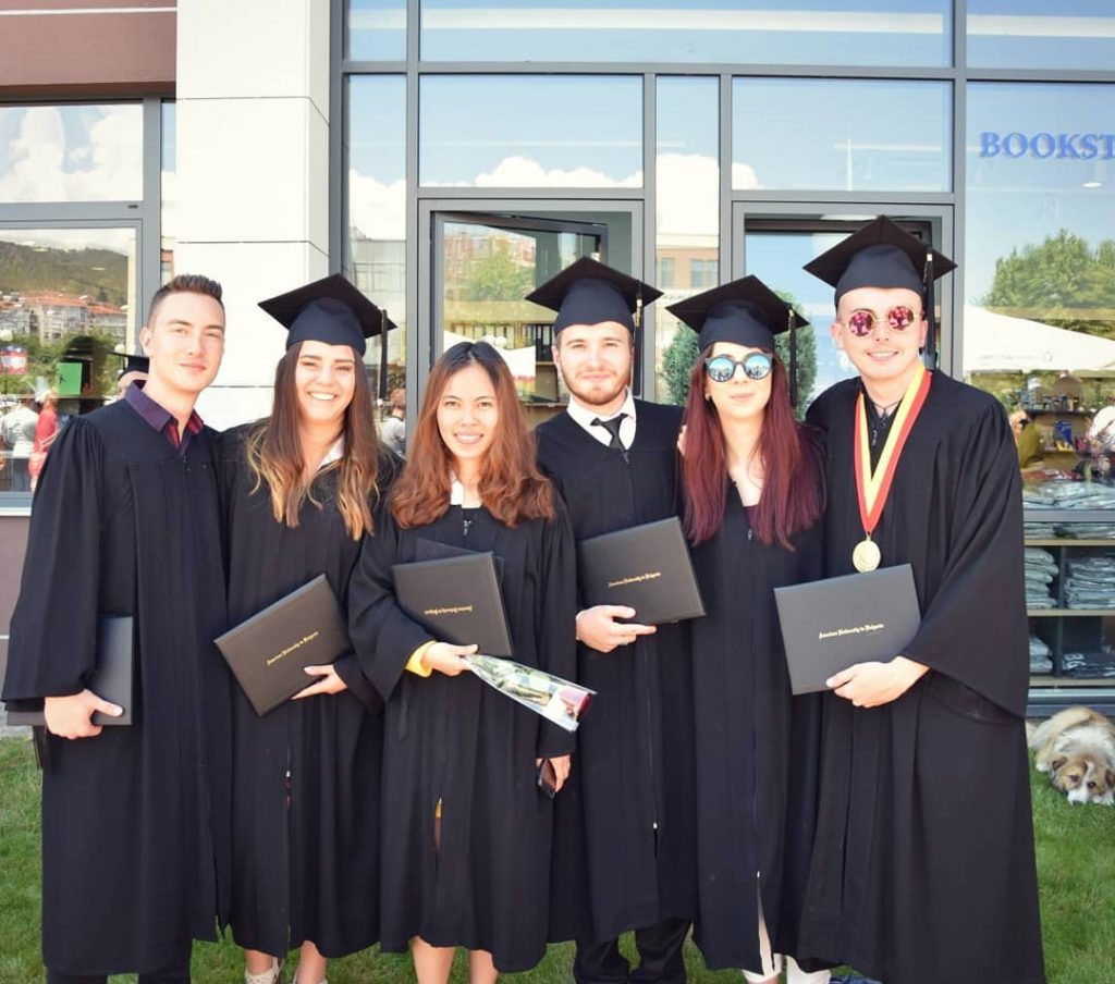 Bojan Mircheski and friends at AUBG commencement