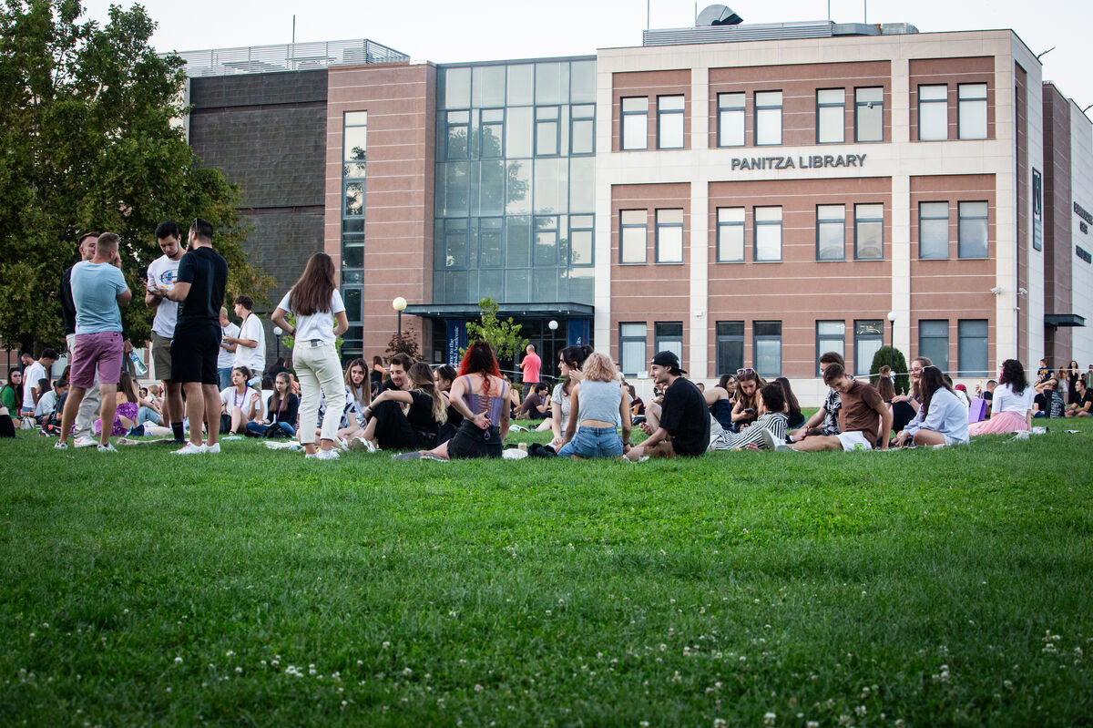AUBG students catching up before a successful new semester at university