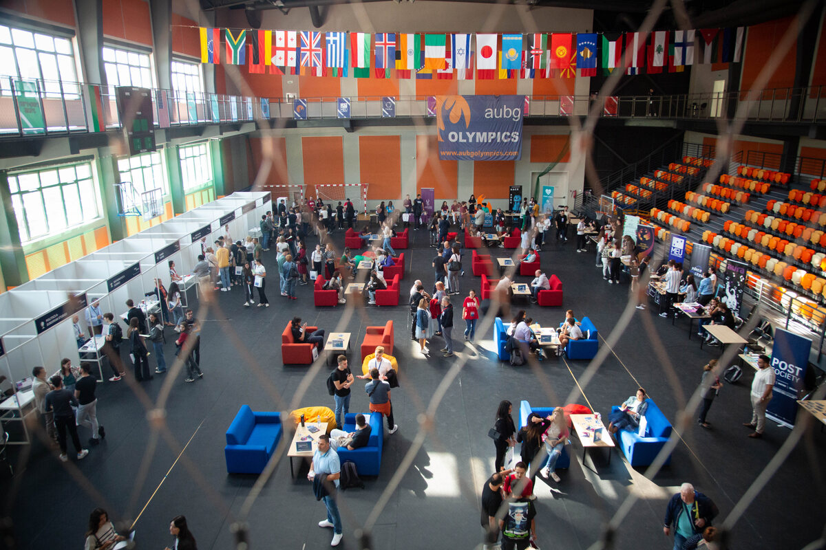 AUBG students checking out clubs and extra-curricular activities before a successful new semester at university