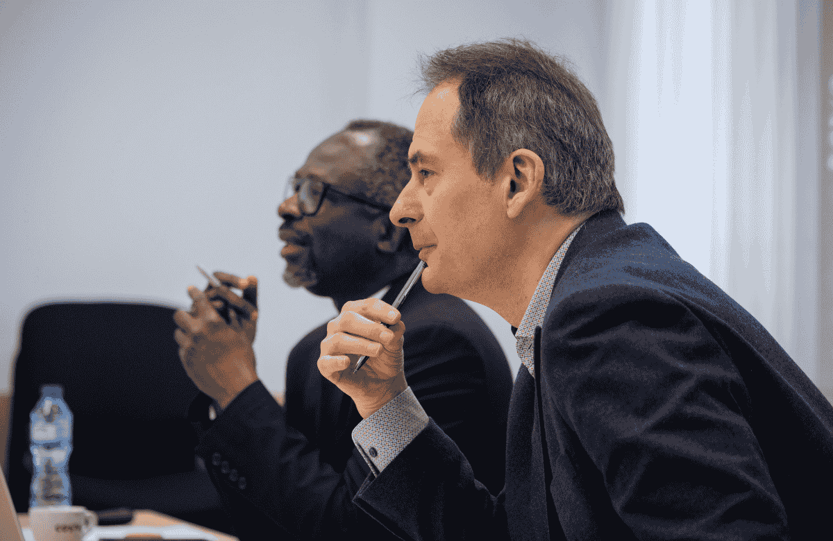 Chirsto Grozev and Dr. Jacob Udo-Udo Jacob at the first meeting of the CIDC Advisory Council at AUBG