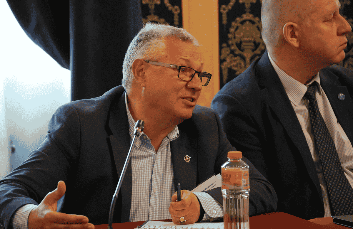Dr. Velizar Shalamanov, Chairperson of NATO Communications and Information Agency (NCI) at the CIDC-Sensika Roundtable in Sofia