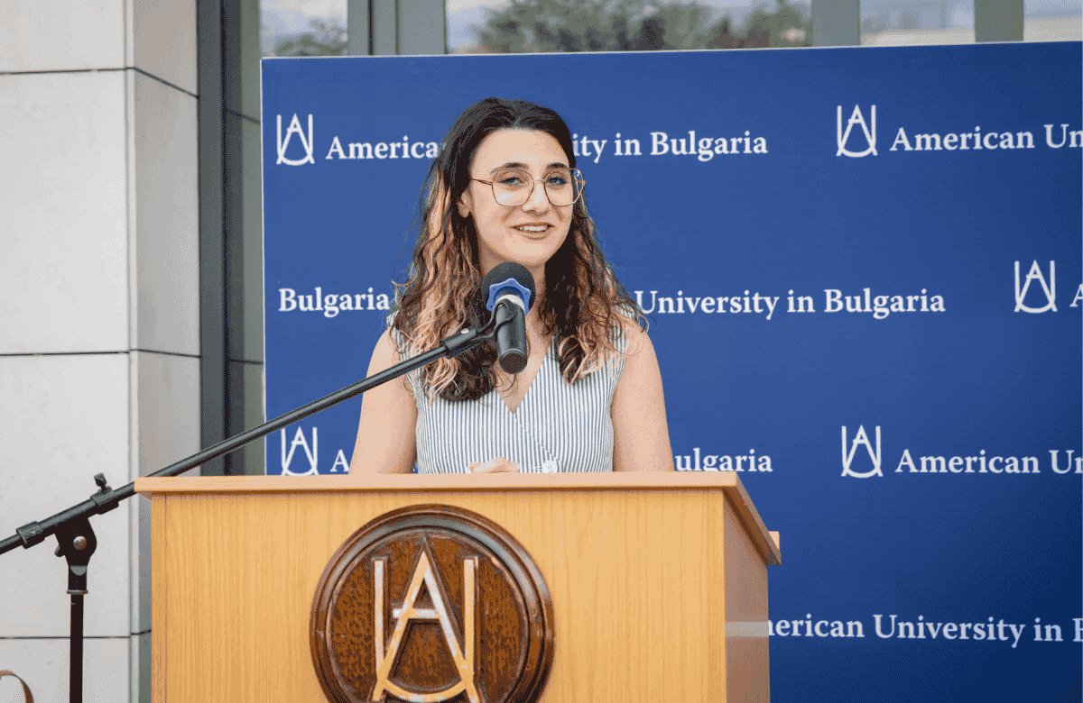 Mariam Arakelyan at the AUBG Staff Recognition 2025 Event