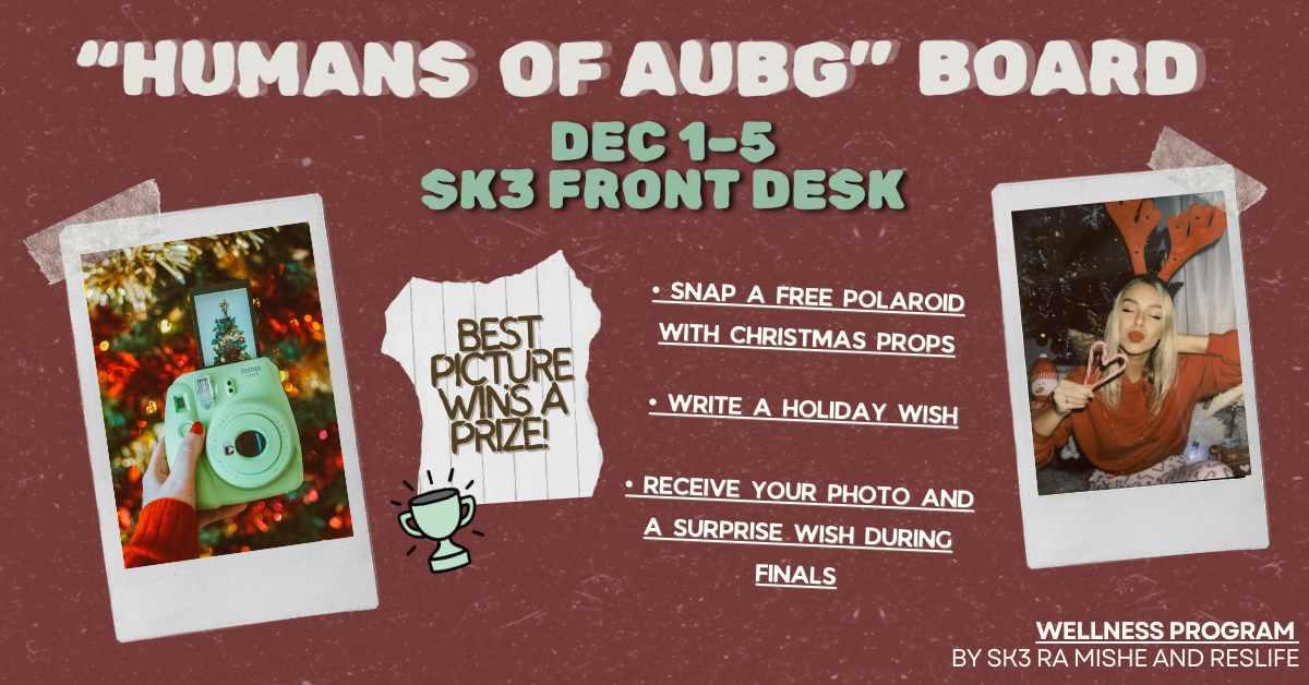 “Humans of AUBG” Wellness Board