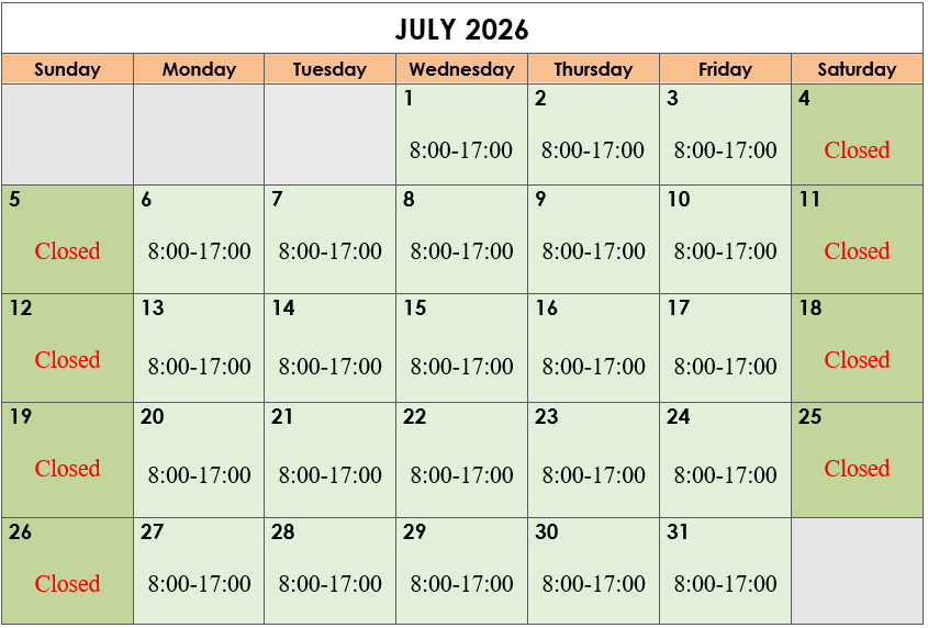 Calendar July