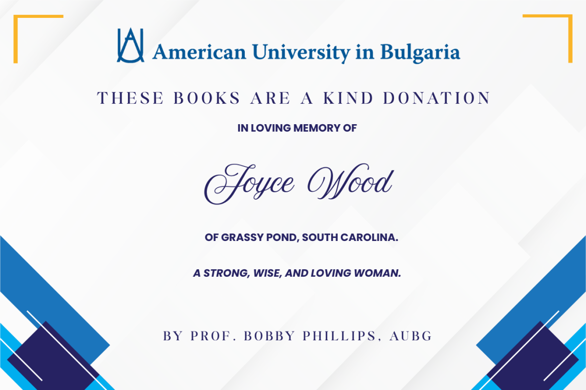 Books Donated by Prof. Bobby Phillips